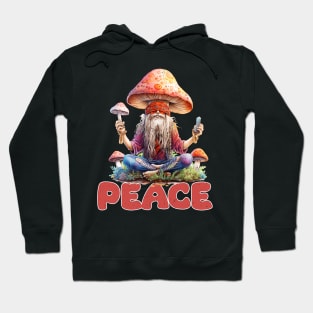 Peace-Old-Man-Meditate-Hippie Hoodie